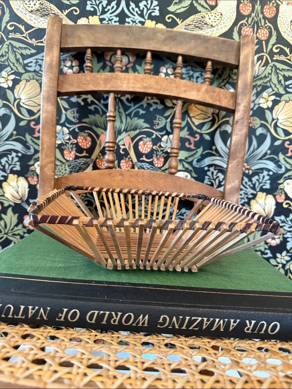 Vintage Armbee Mid Century Modern Bamboo Basket